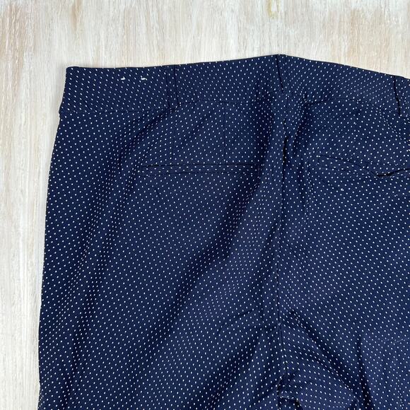 Lane Bryant Navy Blue Dot Stretch Waist Allie Boot Work Casual Dress Pants 22 - Picture 10 of 16